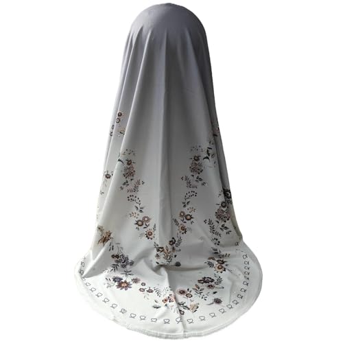 Instant Hijab For Women Ready To Wear Printed Floral Ombre Hijabs Islamic Abaya Turban Muslim Slip-On Khimar Hijab - color: 4# Burgundy Red