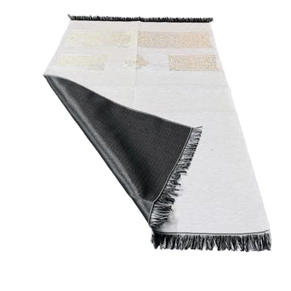 Muslim Prayer Rug, Prayer Mat, Special Turkish Prayer Mats, Prayer Rug for Muslim Man, Women, Kaaba Themed Janamaz for Salat, Namaz, 5 Time Prayers (White) - color: White