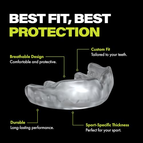 Damage Control Clear Custom Fit Mouthguard | Dentist-Designed, Easy Self-Impression Kit, Superior Fit, Protection & Breathability | Fast Turnaround for Athletes Made in USA - color: Clear