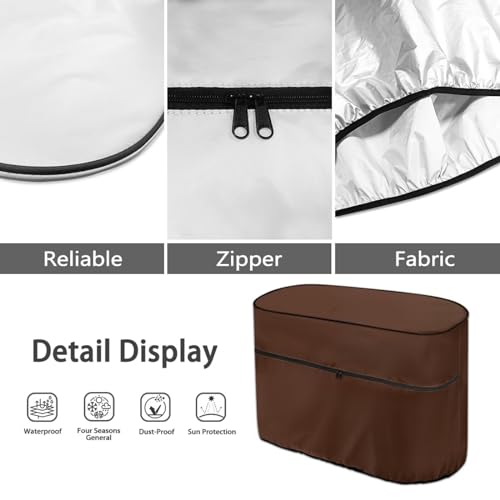 Brown Camper Dual 20lb RV Propane Tank Cover Travel Trailer Propane Tank Cover Waterproof Heavy Duty Propane Gas Cylinder Cover - color: Brown, size: S(20LB)
