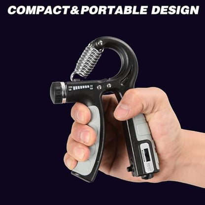 Hand Strengthener Grip 2 Pack, Hand Exercisers for Strength with Adjustable Resistance 10-130 Lbs,Hand Grip,Grip Strength Trainer for Muscle Building and Injury Recover - color: Black