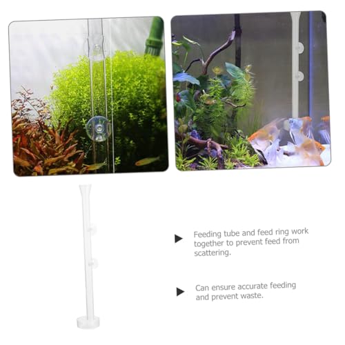 TOYANDONA Acrylic Fish Feeding Tube 2cm Diameter 50cm Length Aquarium Shrimp Feeder Tray Fish Tank Accessories Feeding Supplies