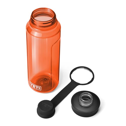 YETI Yonder Water Bottle with Yonder Tether Cap, Lightweight, Leakproof and BPA-Free - color: King Crab, size: 34 Ounces
