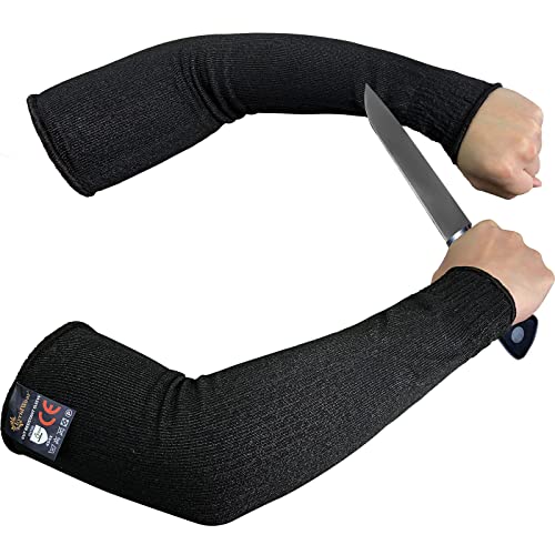 Evridwear Protective Arm Sleeves Cut Resistant Farmers Sleeves for Men Work, Gardening, Farming, Arm Protectors for Thin Skin and Bruising (Medium, Black No Thumb Hole) - color: Black No Thumb Hole 1 Pair, size: Medium
