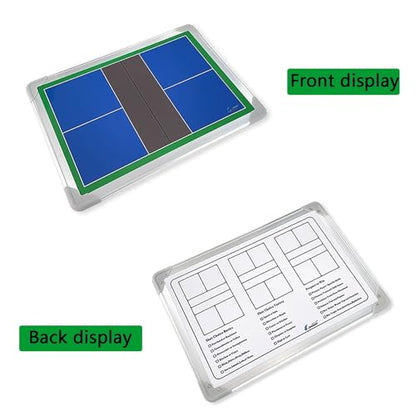 Magnetic Pickleball Coaching Board, Pickleball Lineup Board, Double-Sided Dry Erase Whiteboard, Easy to Write, with Storage Bag, for Practical Training