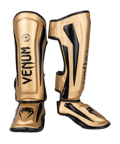Venum Elite Standup Shin Guards - color: Gold/Black, size: X-Large