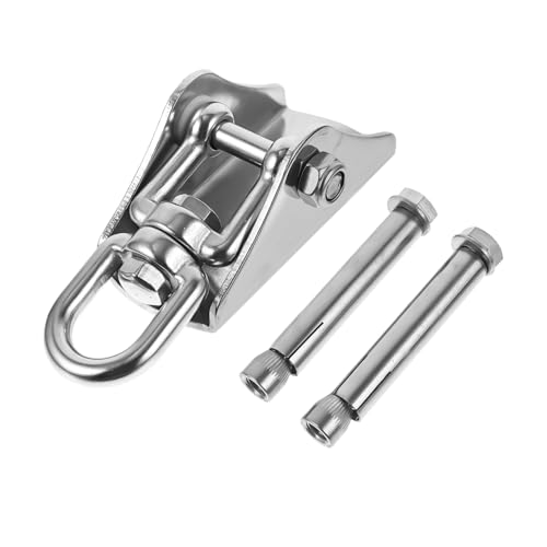 Hemoton Stainless Swing Hangers Heavy Duty Swingset Brackets Ceiling Hooks for Swing Hammock Hanging Fixing Kit