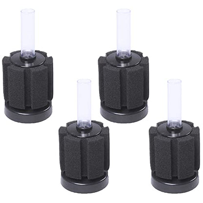AQUANEAT Aquarium Sponge Filter Breeding Fry Betta Shrimp Nano Fish Tank 4pcs (Small up to 10Gal) - size: Small up to 10Gal