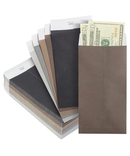 Mr. Pen- Money Envelopes for Cash, 6.5" x 3.5", 100 Pack, Kraft Paper | Self-Adhesive Bulk Cash Envelopes for Budgeting, Money and Coin Saving, Check, Budget, Small Item Organizing - color: Muted Luxe, size: 100 Pack