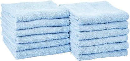 Simpli-Magic Cotton Hand Towels, 12 Pack, 16” x 27”, Blue - color: Blue