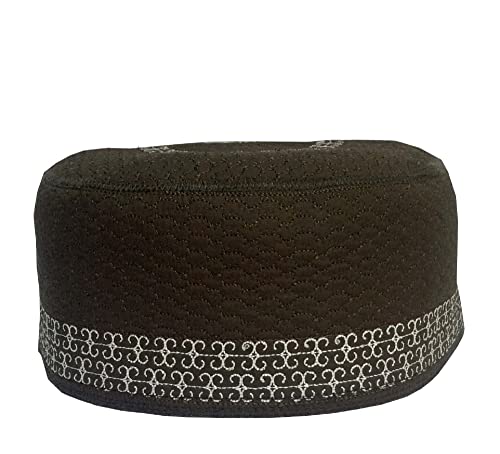 Kufi Men's Unisex Muslim Men Prayer Cap Ramadaan Caps Eid Kufis Handmade Namaz Hat Beanie - color: Green, size: X-Large