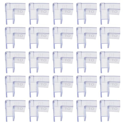 SOLUSTRE 25pcs Fish Tank Glass Corner Protectors 90° L-Shaped Edge Guards for 10mm Aquarium Glass Safety Bumpers Babyproofing