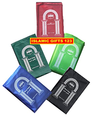 Set 60 Pockets Prayer Rug Mat Travel Portable Gift Outdoor Namaz Muslim Islamic Musallah Foldable Waterproof Slalat Gift Ramadan Islamic Gifts Bulk
