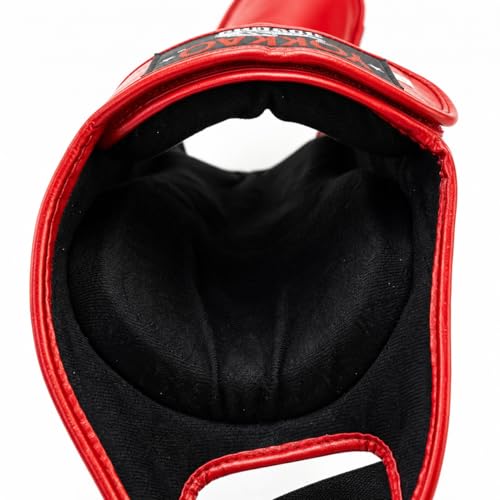 YOKKAO Matrix Muay Thai Kickboxing MMA Shin Guards with Knee Guards - color: Matrix Red, size: Medium