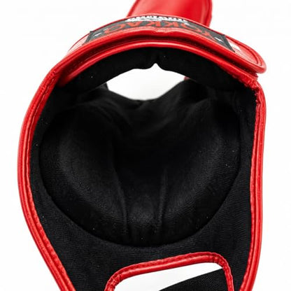 YOKKAO Matrix Muay Thai Kickboxing MMA Shin Guards with Knee Guards - color: Matrix Red, size: Medium