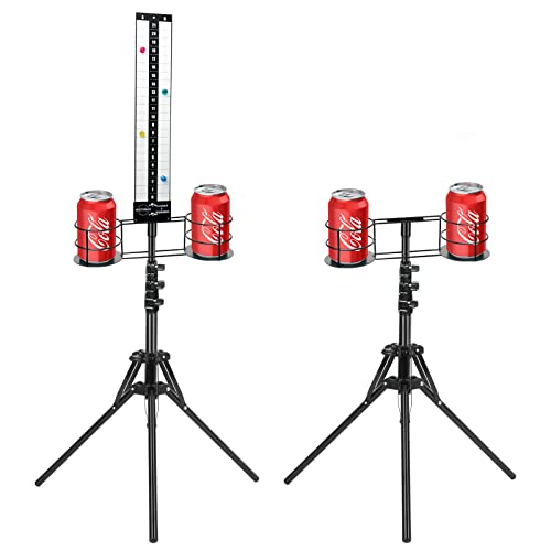 Cornhole Scoreboard 2 Sets, Metal Magnetic Cornhole Score Keeper with Drink Holder, Easy to Assemble, Score Tracking, Perfect Score Tracking Accessory for Outdoor and Patio Games - style: no carrying bag