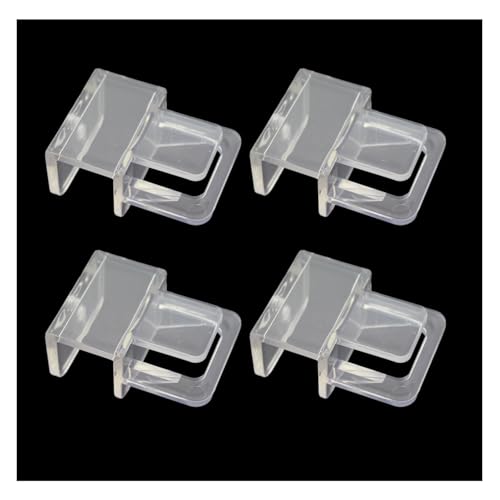 4PCS Transparent PC Plastic Aquarium Lid Clips with Screw Mesh Panel Anti Escape Fixing Clamp Suitable for 0.8 Inch Aquarium Glass Wall