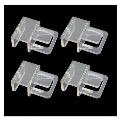 4PCS Transparent PC Plastic Aquarium Lid Clips with Screw Mesh Panel Anti Escape Fixing Clamp Suitable for 0.8 Inch Aquarium Glass Wall