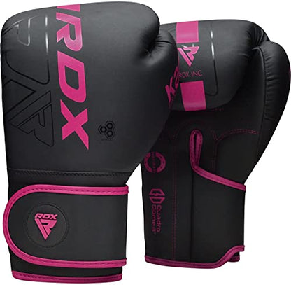 RDX Women Boxing Gloves, Pro Training Sparring, Maya Hide Leather, Muay Thai MMA Kickboxing, Adult, Heavy Punching Bag Focus Mitts Pads Workout, Ventilated Palm, Multi Layered, 8 10 12 14 16 Oz - size: 10OZ