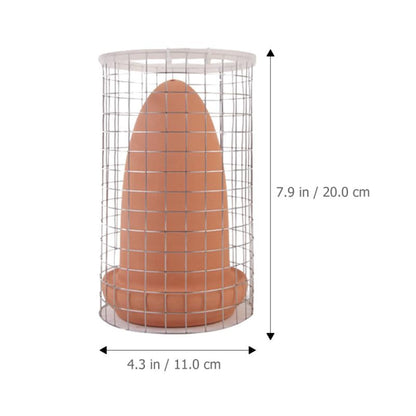 BESPORTBLE Discus Breeding Cone: Fish Breeding Cones Cave Ceramic Spawning Cave with Cage for Discus Fish Angelfish, 7.8 * 3inch with Isolation Net