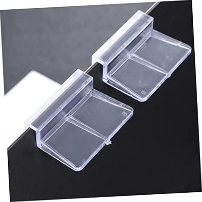NUOBESTY 10pcs Acrylic Fish Tank Cover Support Brackets for Aquarium Glass Clear Aquarium Rack Holder Safe Practical Fish Tank Cover Support