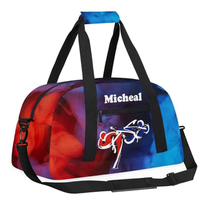 Personalized Martial Art Bag Duffel Bag for Girls, Custom Taekwondo Karate Bag Overnight Bags for Travel Weekender Practice Battle White - color: Option 6