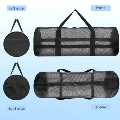 Diving Mesh Duffel Bag Large Capacity, Quick-Dry Ventilation System Mesh Duffel Bag for Scuba Diving, Snorkeling & Spearfishing Ideal Beach Travel Companion with a Splash-Proof Phone Pocket
