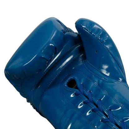 TITLE Boxing Inferno Intensity Lace Training Gloves - MMA, Kickboxing, Punching Bag, Sparring - 14, 16, 18oz - color: Blue/White, size: 14 oz