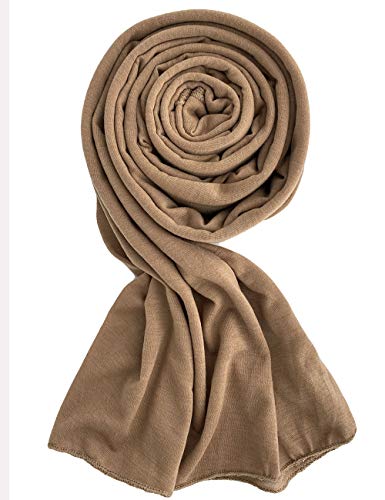 Jersey Hijab Scarfs for Women Head Scarf Muslim Head Wraps - color: Camel
