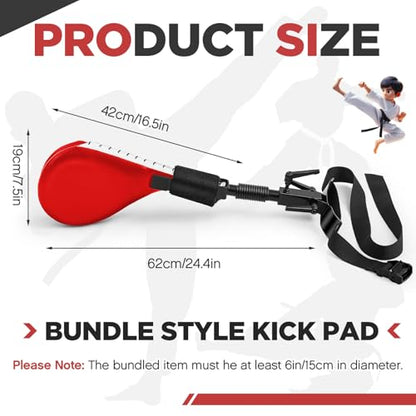 Seenelling Taekwondo Kick Pads Boxing Pads Taekwondo Karate Sparring Gear Boxing Paddles Kicking Targets Martial Arts Training Equipment with Mounting Bracket for Youth Men - color: Red, size: 1 Kicking Target