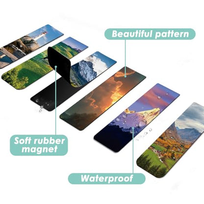 30 Pieces Bookmark, Magnetic Bookmarks for Women, Men, Book Lovers, Bookmarks Bulk for Students Teachers Reading, Natural Landscape Bookmark - size: 30 Pieces, style: Natural Landscape