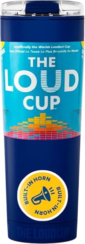 The LoudCup 23 oz 2-in-1 Water Bottle & Noisemaker, Classic Navy - color: Classic Navy, size: 23 Ounces