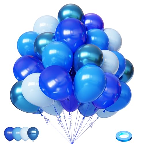 Lukiituke Blue Balloons, 65Pcs Royal Blue Party Balloons - color: Blue