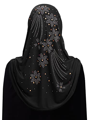 Aiyah Amira one piece Hijab Elastane-Spandex Head Scarf for women - color: Black
