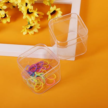 Small Acrylic Box Plastic Square Cube Clear Display Box ith Lid Acrylic Candy Boxes for Birthday Wedding Party Favor - size: 2.2 x 2.2 x 1.9 Inch