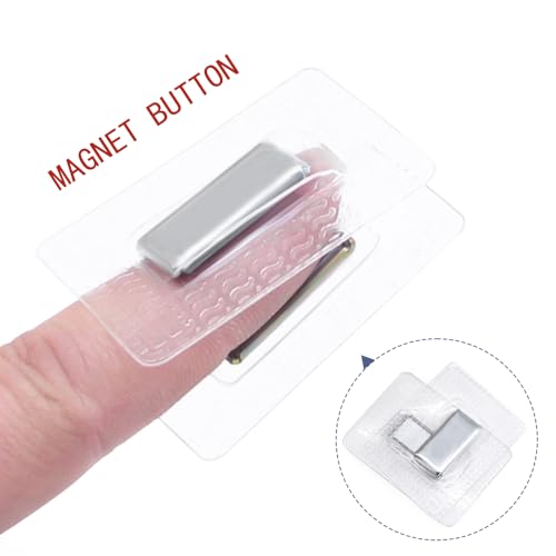 SEMINI Hidden Sew Magnetic Snap Invisible Hidden Sew in PVC Hidden Purse Closure for Fastener Handbag Cloth Clasp DIY Craft Sewing Tools (Mixed Size) - size: Mixed Size,Rectangular