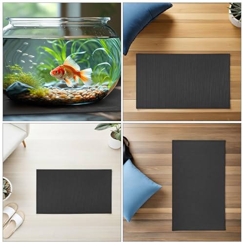 2pcs Fish Tank Leveling Pad, Anti Slip Aquarium Base Mat, Shockproof Cushion Tray for Betta Turtle Tanks Stands, Protects Bottom and Reduces Vibrations