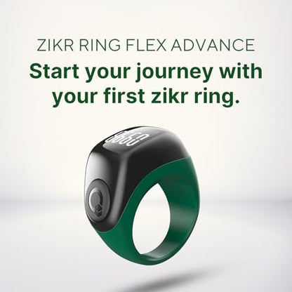TAKVA - Zikr Ring Flex Advance | 향상된 스마트 태즈비 링(교체 가능한 사이즈), 플라스틱., 원석 없음.