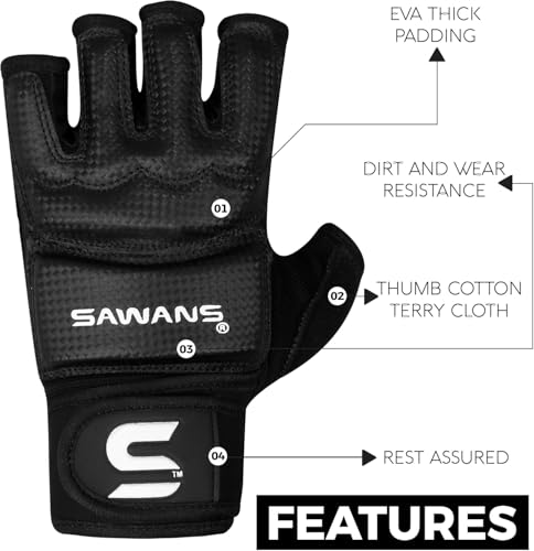 SAWANS MMA Gloves Karate Mitts Punch Bag Boxing Gloves Martial Arts Combat Taekwondo Kickboxing Mitts Fighting Grappling Training for Womens Mens Adults - size: Large