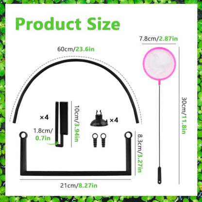 Aquarium Floating Plant Barrier, Self-Adjusting Aquarium Plant Corral, Automatically Adjusts Height with Water Level for Floating Plants, Aquariums