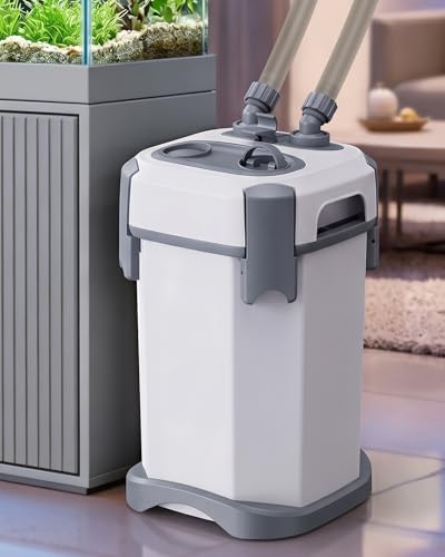 fishkeeper Self-Priming Quiet Canister Filters for Aquarium, 45W (2500L/H) | Mutil-stage Biochemical External Fish Tank Filter with 3-Way Flow Control, Easy Cleaning & Water Circulation for 15-95 Gallon - size: 45W / 660GPH