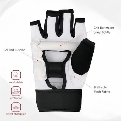 Martial Arts Karate Protective Sparring Gear Package Deal/Gift Adjustable Adults & Youth Headgear, Gloves & Kicks for MMA, Taekwondo, Boxing Training - size: Medium