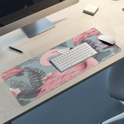 Large Size Gaming Mouse Pad Flamingo2 Desk Mat Non-Slip Base Waterproof Desktop Writing Pad for Office Home - color: Flamingo2, size: 30x80cm