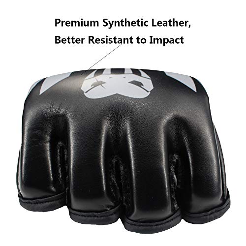 SOTF Punching Gloves for Adults MMA Training Gloves Men Fight Boxing Gloves Open Fingers Women - color: gray
