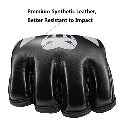 SOTF Punching Gloves for Adults MMA Training Gloves Men Fight Boxing Gloves Open Fingers Women - color: gray