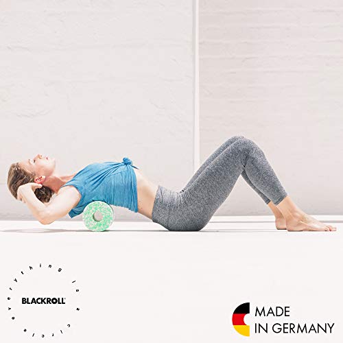 BLACKROLL - MED or MED 45 Foam Roller, Ideal for Myofascial Trigger Point Release and Back Massage, for Yoga, Exercise, Pilates, and Home Gym Workouts and Muscle Recovery, White/Green - size: 18" x 6"