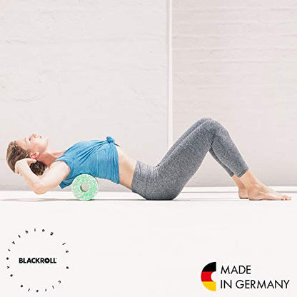 BLACKROLL - MED or MED 45 Foam Roller, Ideal for Myofascial Trigger Point Release and Back Massage, for Yoga, Exercise, Pilates, and Home Gym Workouts and Muscle Recovery, White/Green - size: 18" x 6"
