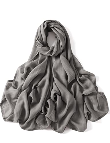 Txameru Women's Viscose Cotton Hijab Scarf - color: Cloud