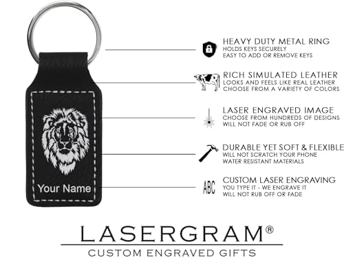 LaserGram Rectangle Keychain, Allah 2, Personalized Engraving Included (Black with Silver) - color: Black With Silver
