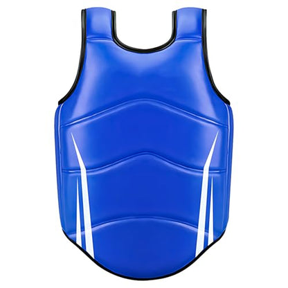 Chest Protector for Karate, Taekwondo, Boxing, Padded Rib Shield for Muay Thai, MMA, PU Leather Guard for Training, Men & Women